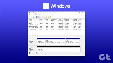 Windows Lemezkezelés felület