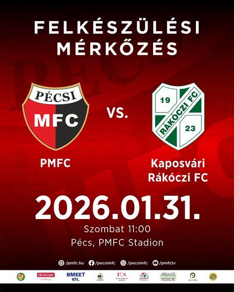 PMFC és Kaposvári Rákóczi játékosok a felkészülési mérkőzésen