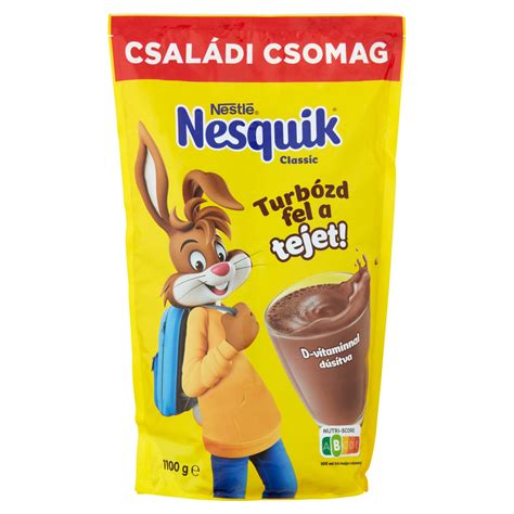 A Nesquik termékek logói és csomagolása az évek során