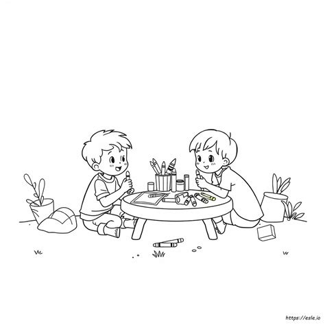 gyerekek színeznek számokat