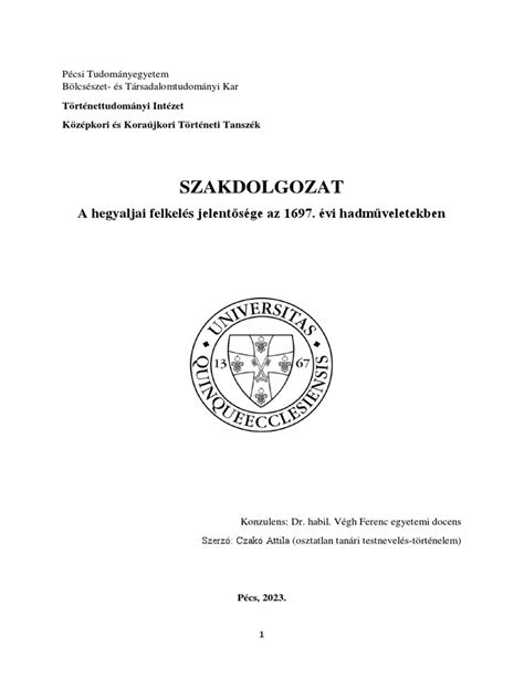 Szakdolgozat formai útmutató
