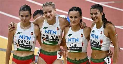 A magyar női 4x100 méteres váltó országos csúcsot fut Madridban