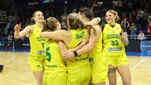 A Sopron Basket és a Jekatyerinburg közötti Euroliga mérkőzés pillanata