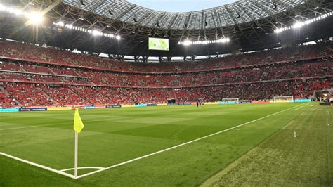 VEB Aréna stadion Moszkvában, egy nemzetközi mérkőzés előtt