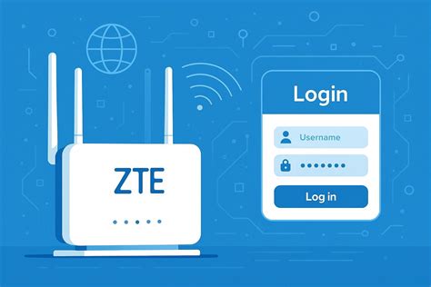 ZTE router címke a bejelentkezési adatokkal