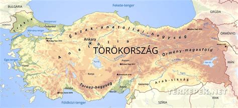 Törökország térképe kiemelve Isztambult és Ankarát
