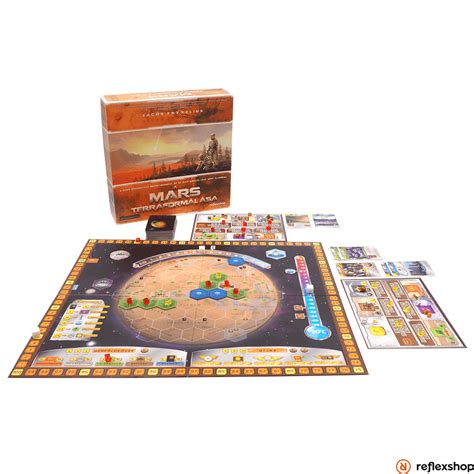 A Mars Terraformálása játéktábla és jelölők