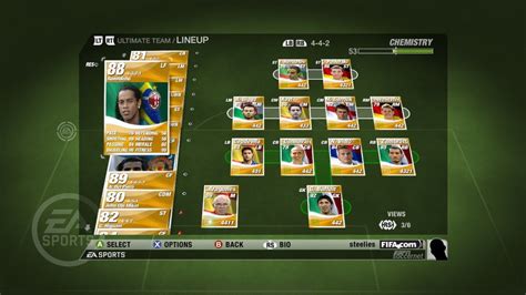 FIFA 09 Ultimate Team kártyák és csapatépítés