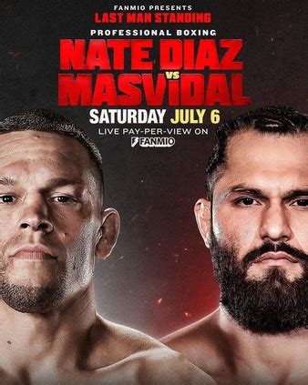 A Diaz vs Masvidal bokszmérkőzés hivatalos plakátja