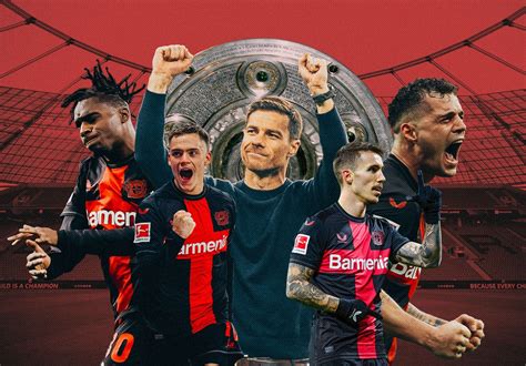 Xabi Alonso és a Bayer Leverkusen csapatának bajnoki ünneplése