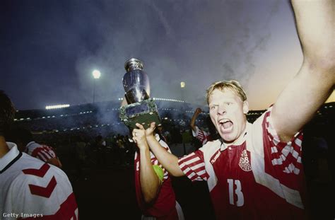 Dánia válogatottjának ünneplése az 1992-es Európa-bajnoki győzelem után