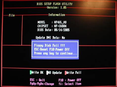 Sikeres és sikertelen BIOS frissítés áramellátás miatt