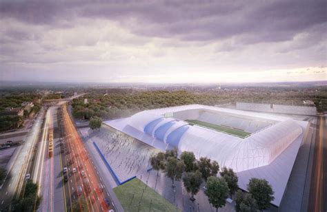 Az Új Hidegkuti Nándor Stadion látványterve és építészeti kialakítása