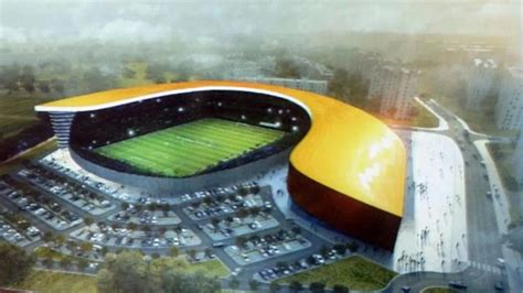 Látványterv a szombathelyi stadionról