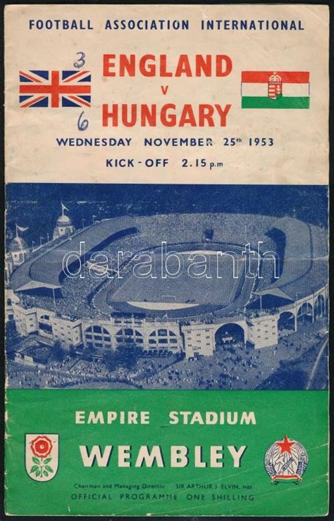 Az 1954-es Wembley mérkőzés jegye