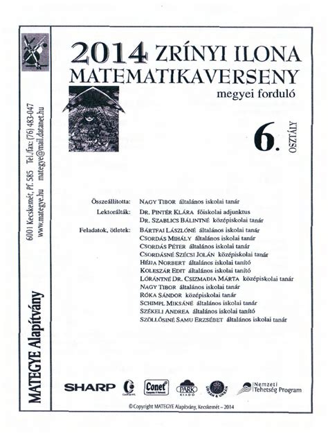 Infografika: Zrínyi Ilona Matematika Verseny fordulói