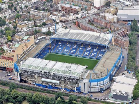 A Stamford Bridge stadion lelátóinak elrendezése