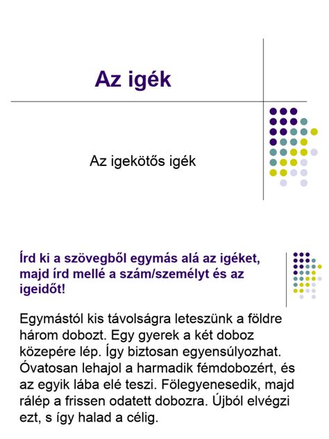 Igekötős igéket ábrázoló szókártyák