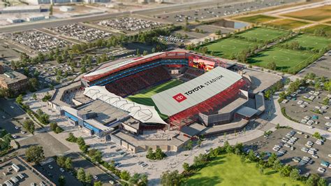 A Toyota Stadium látképe Friscóban, ahol az FC Dallas és a Real Salt Lake méri össze erejét.
