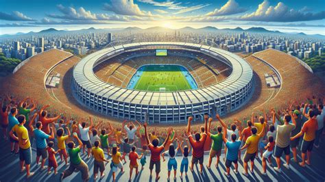 A Maracana stadion látképe egy modern mérkőzés során