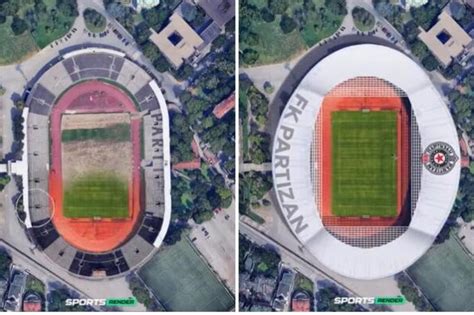 A belgrádi JNA-stadion látképe