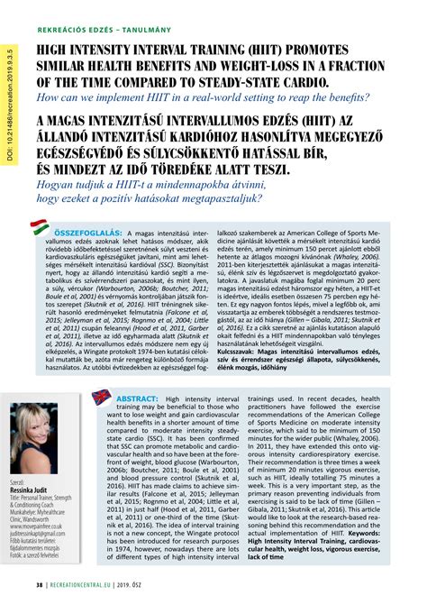 magas intenzitású intervall edzés (HIIT) beltéri verziója