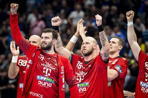 Telekom Veszprém kézilabda csapat mérkőzés közben