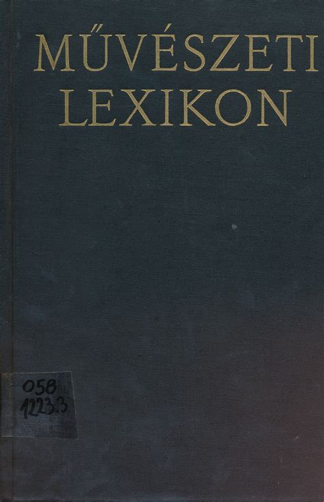 Művészeti lexikon kötetei