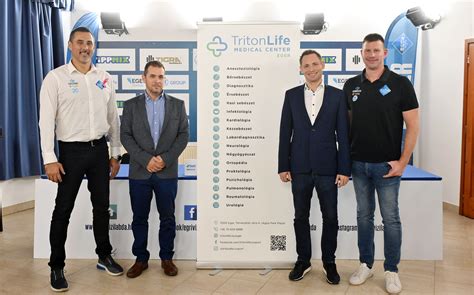 Az Egri Vízilabda Klub és a TritonLife logóinak találkozása
