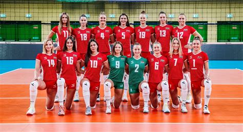 A magyar női röplabda válogatott ünnepli győzelmét