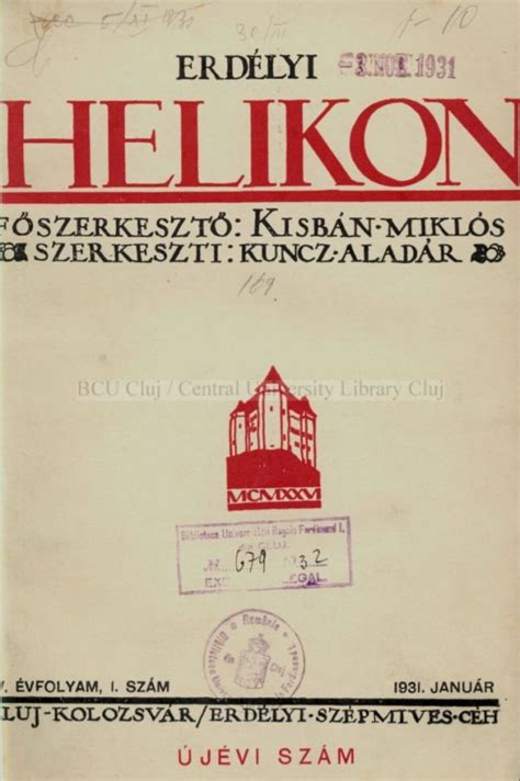 Régi újságcímlap, Erdélyi Helikon folyóirat