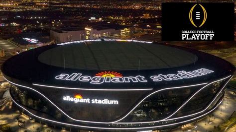 Légifelvétel az Allegiant Stadiumról naplementében