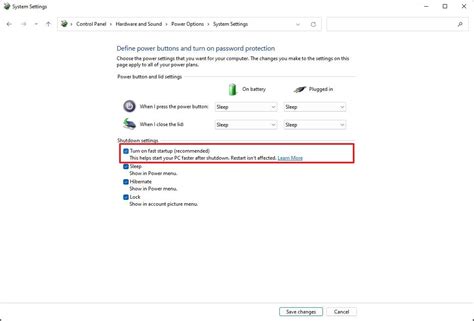 Windows Gyors Indítás kikapcsolásának lépései