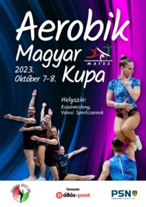 Aerobik versenyzők a Magyar Kupa színpadán
