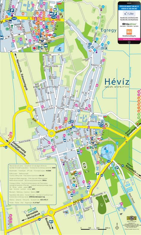 Térkép Hévíz megközelítéséről autóval