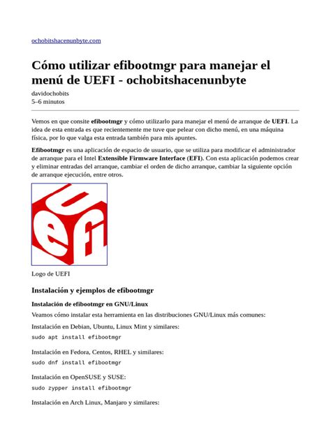 efibootmgr kimenet