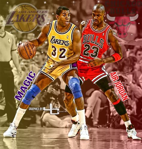 Magic Johnson és Michael Jordan