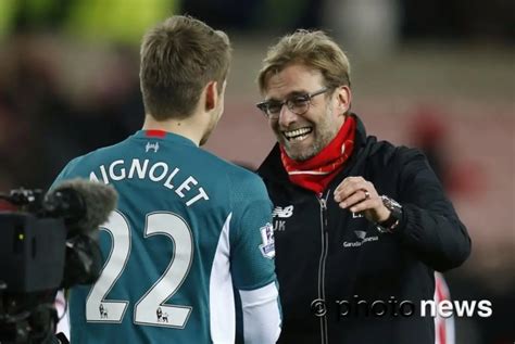 Jürgen Klopp és Simon Mignolet ünnepli a győzelmet