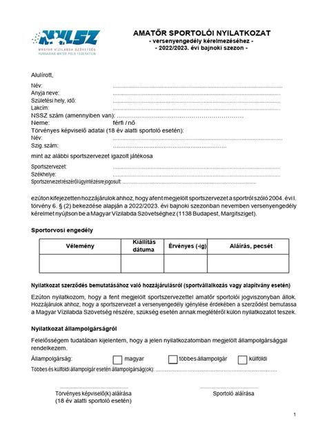 A sportolói igazolvány és a versenyengedély