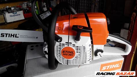 STIHL láncfűrész erdőben való munkavégzés közben