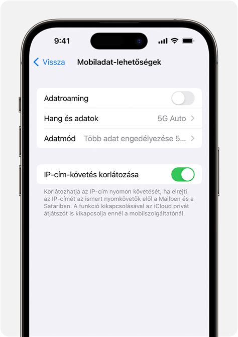 Példa MAC-cím megjelenítésére egy eszköz beállításaiban