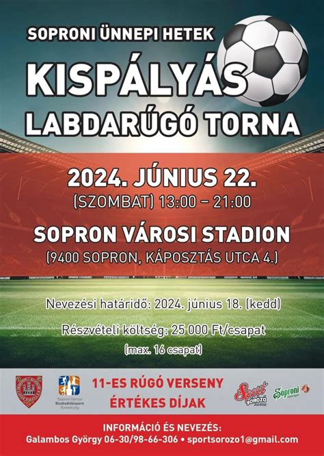 Labdarúgó torna hirdetménye