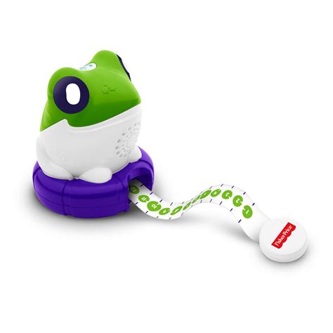 Gyermek játszik a Fisher-Price Mérjük meg együtt! Breki játékbékával és mérőszalaggal