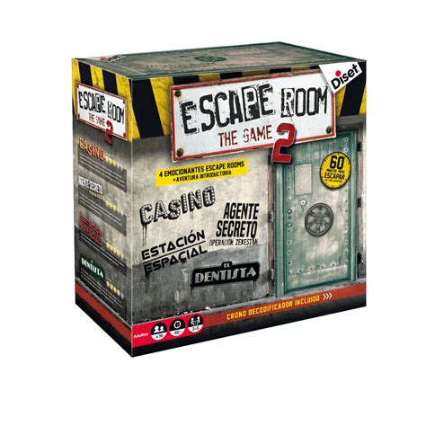 Az Escape Room The Game 2.0 játék komponensei egy asztalon