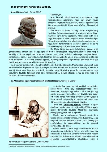 Karácsony Sándor portréja