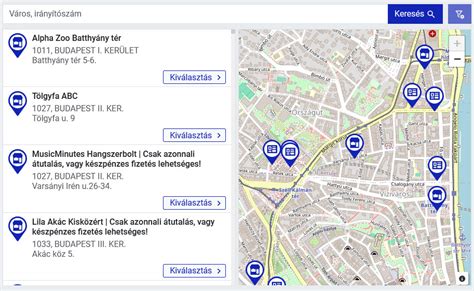 Csomagpont átvételi helyszíne
