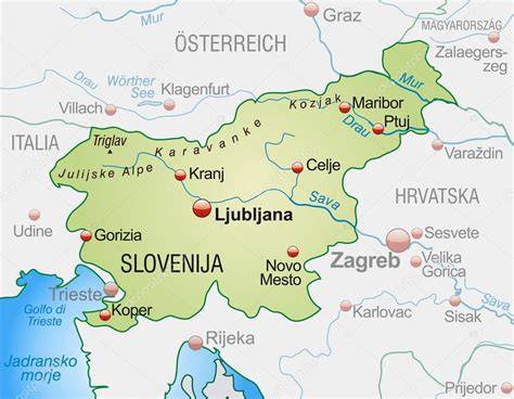 Szlovénia térképe masters úszóhelyekkel