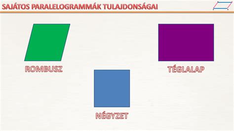 Rombusz és paralelogramma példa feladatok