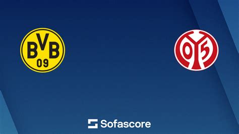 A Borussia Dortmund és az 1. FSV Mainz 05 aktuális bajnoki helyezései a Bundesligában