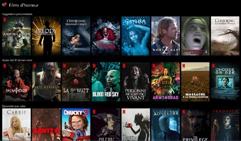 Netflix felület, film ajánlatok